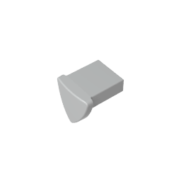 GOBRICKS GDS-2180 Tile Modified 1 x 1 with Tooth / Ear Vertical Triangular - YWOBB