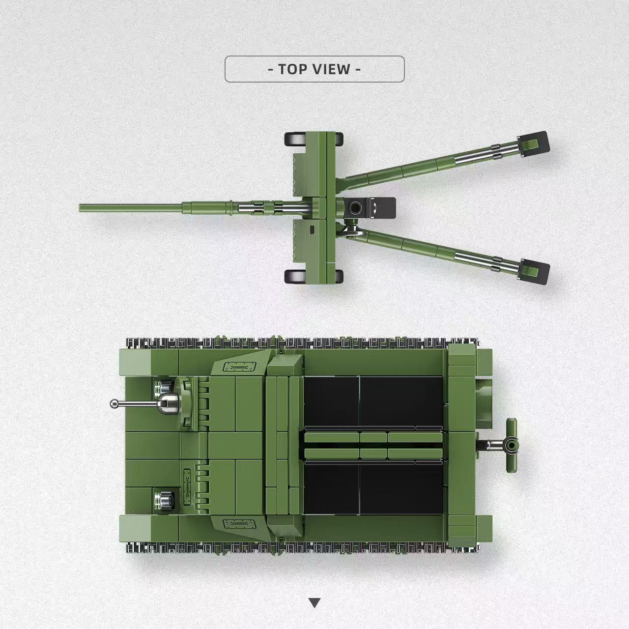 Quan Guan 300007 Soviet t20 tractor zis-2 small gun - YWOBB