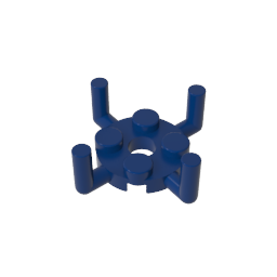 GOBRICKS GDS-1050 Round 2 x 2 with Pin Hole and 4 Arms Up - YWOBB