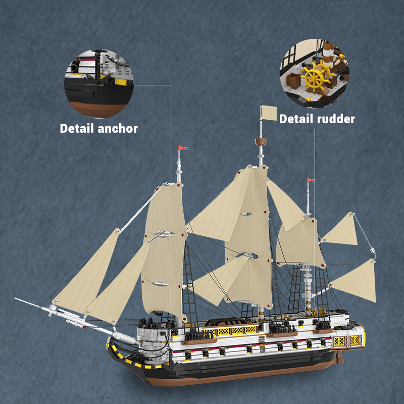Reobrix 66048 Endeavour Sailing Ship - YWOBB
