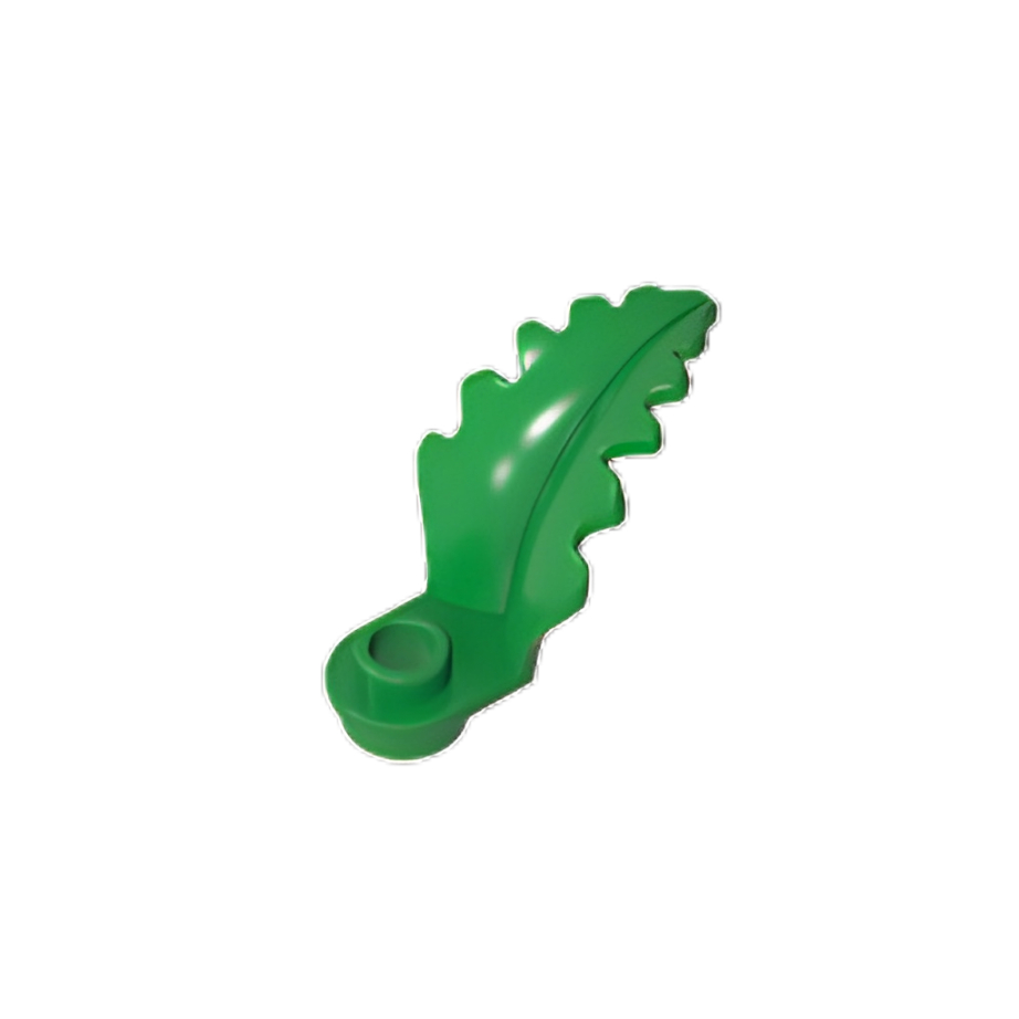 GOBRICKS GDS-90531 Plant Plate Round 1 x 1 with Curved Upright Leaf - YWOBB