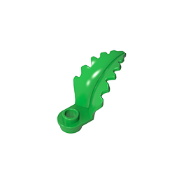 GOBRICKS GDS-90531 Plant Plate Round 1 x 1 with Curved Upright Leaf - YWOBB