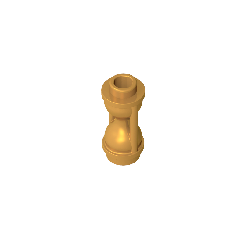 GOBRICKS GDS-90526 Minifigure Utensil Hourglass with Molded Pearl Gold Sand Pattern - YWOBB