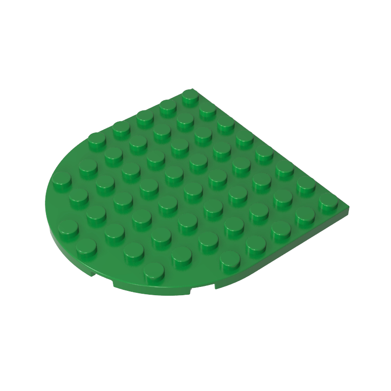GOBRICKS GDS-90535 Plate Round 8 x 8 Rounded End - YWOBB