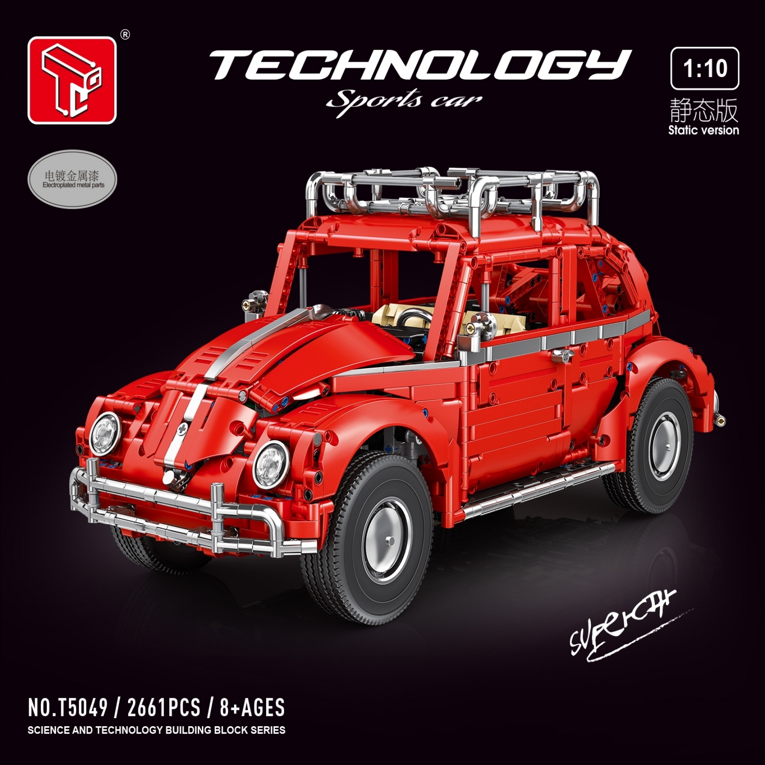 TGL T5049 1:10 Technology Sports Car Beetle Static Version - YWOBB