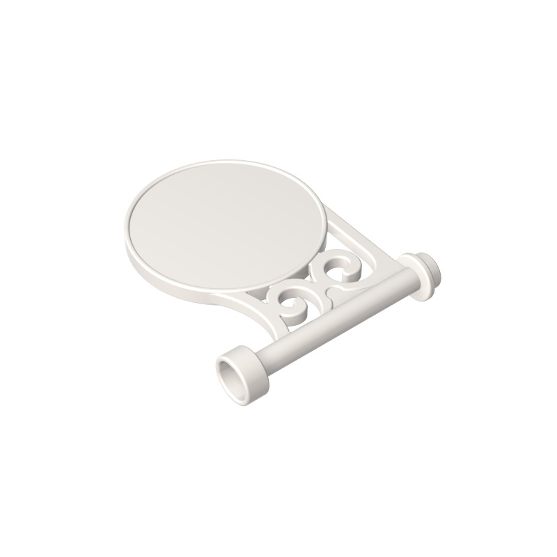 GOBRICKS GDS-M199 Road Sign Round on Pole with Flat Top Attachment - YWOBB