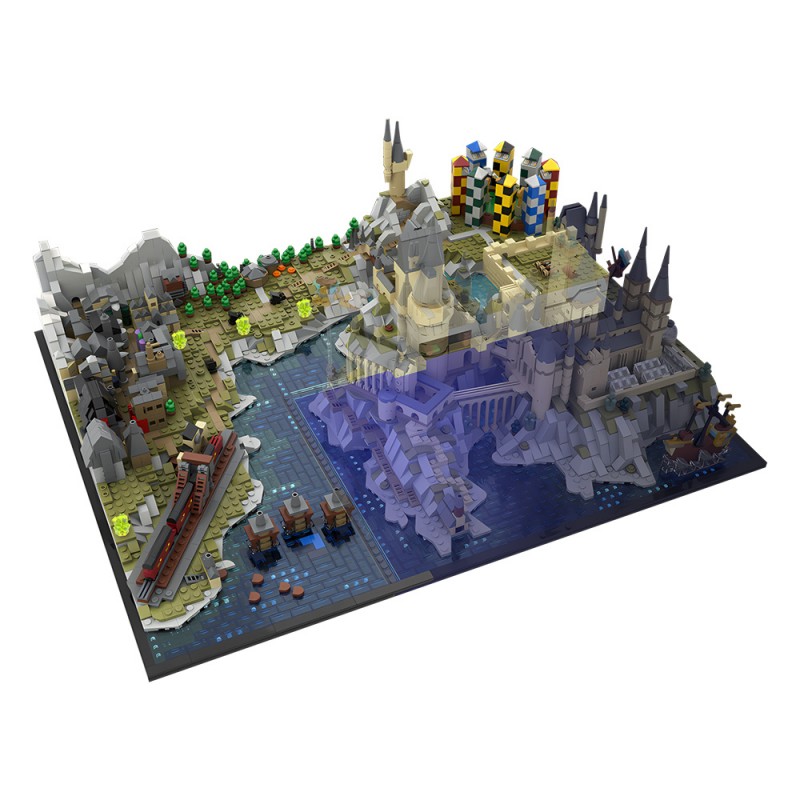 GOBRICKS MOC 203377 Castle Grounds and Village Expansion - YWOBB