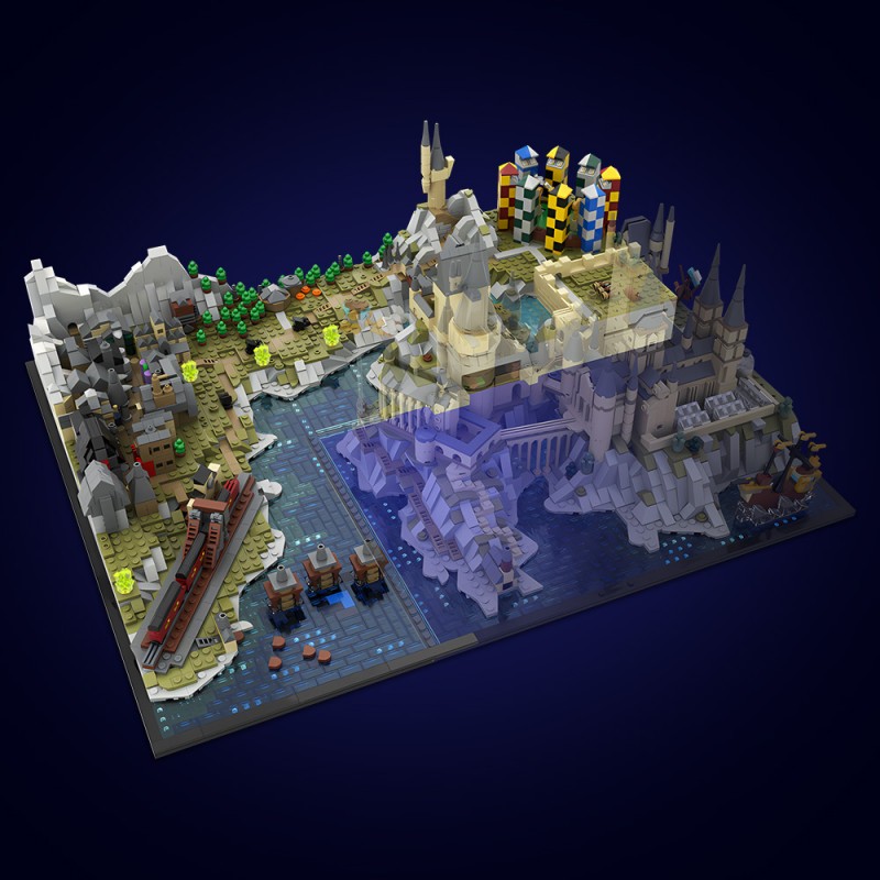 GOBRICKS MOC 203377 Castle Grounds and Village Expansion - YWOBB