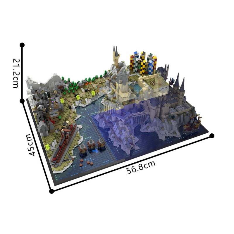 GOBRICKS MOC 203377 Castle Grounds and Village Expansion - YWOBB