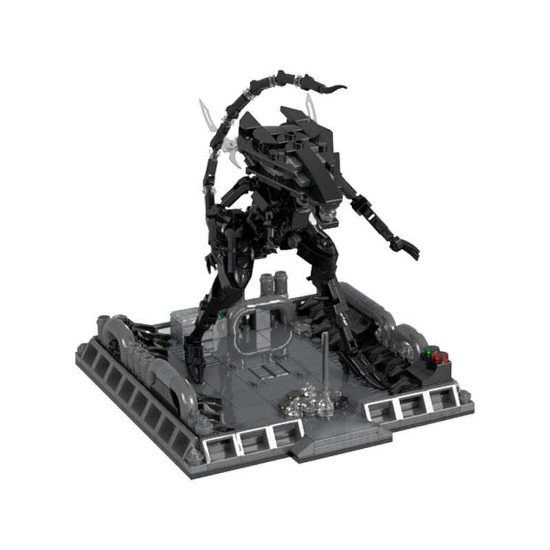 GOBRICKS MOC 199999 Aliens Micro Diorama Series : Xenomorph Queen - YWOBB