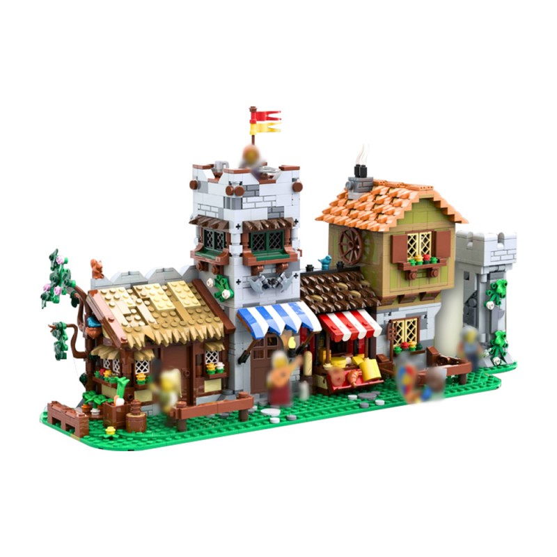 GOBRICKS MOC 187250 Medieval Town Square - Alternate Build - YWOBB