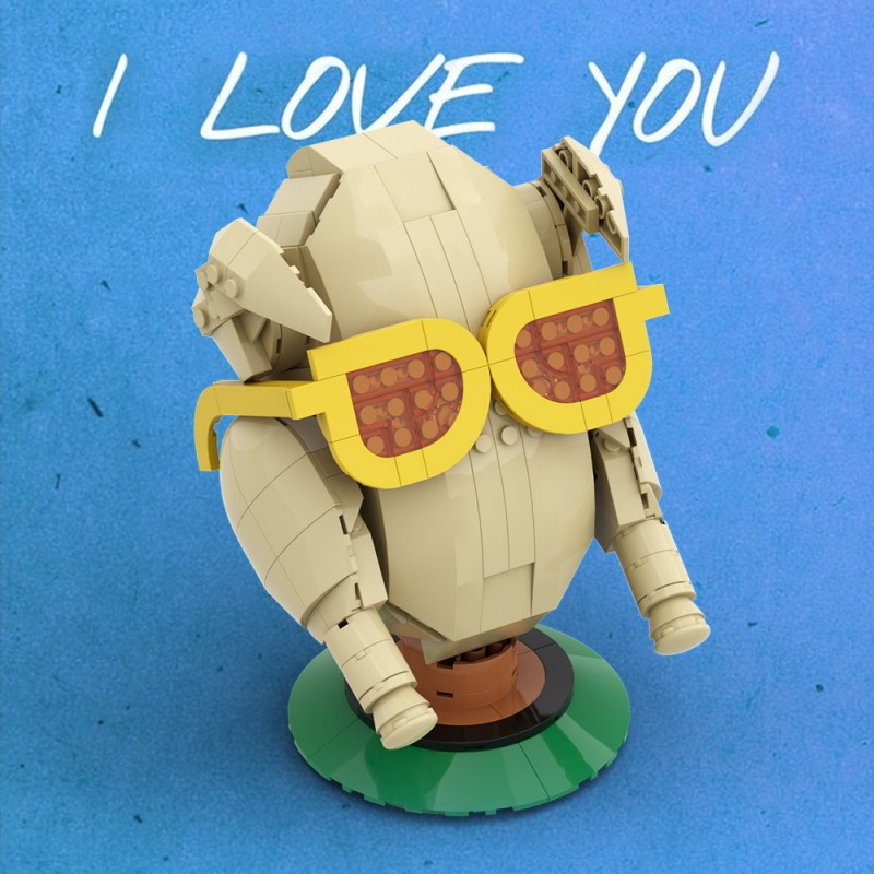 GOBRICKS MOC A2145 friends turkey head - YWOBB