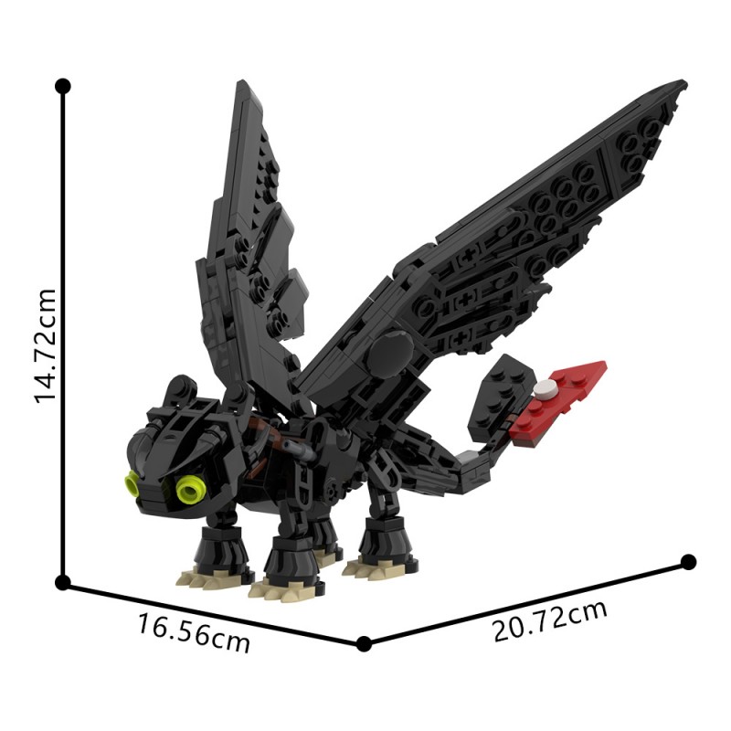 GOBRICKS MOC 212828 How to Train Your Dragon Toothless - YWOBB