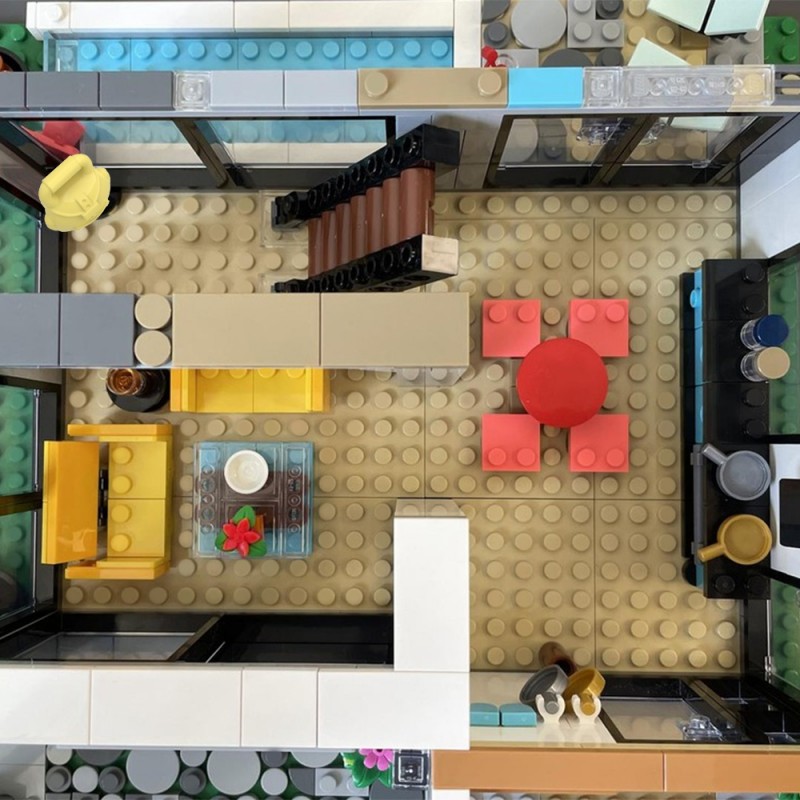 GOBRICKS MOC 187263 Modern House V2 Modular Alternate build of 2x31153 - YWOBB