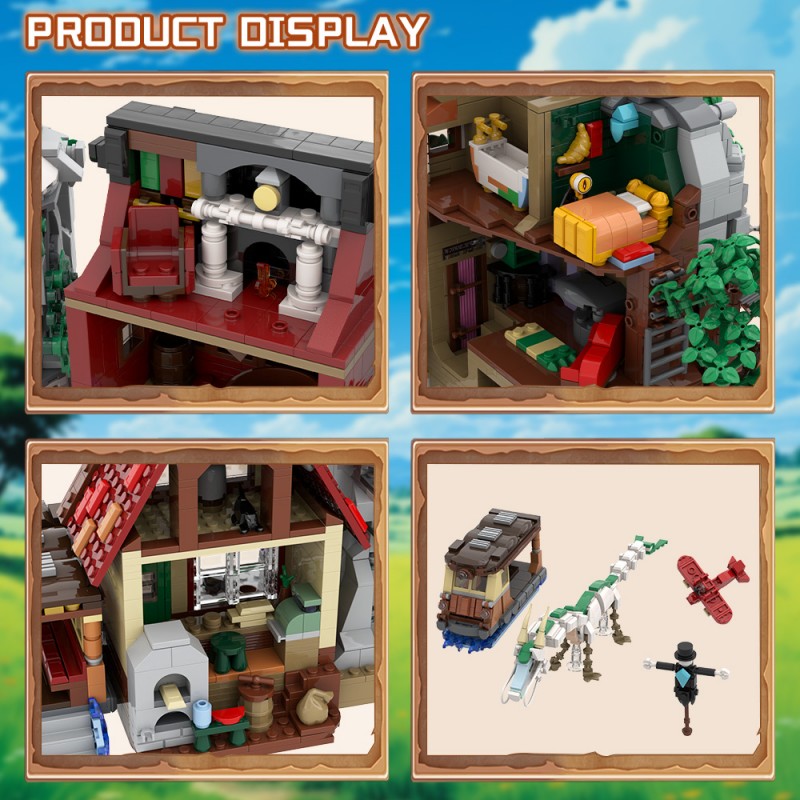 GOBRICKS MOC A2148 Hayao Miyazaki's animation scene collection - YWOBB