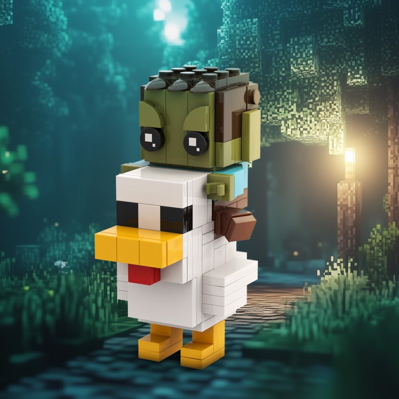 GOBRICKS MOC A2159Y01 My World—Chicken Knight - YWOBB