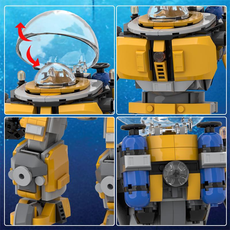 GOBRICKS MOC A2109 Deep Sea Exploration Exo Suit - YWOBB