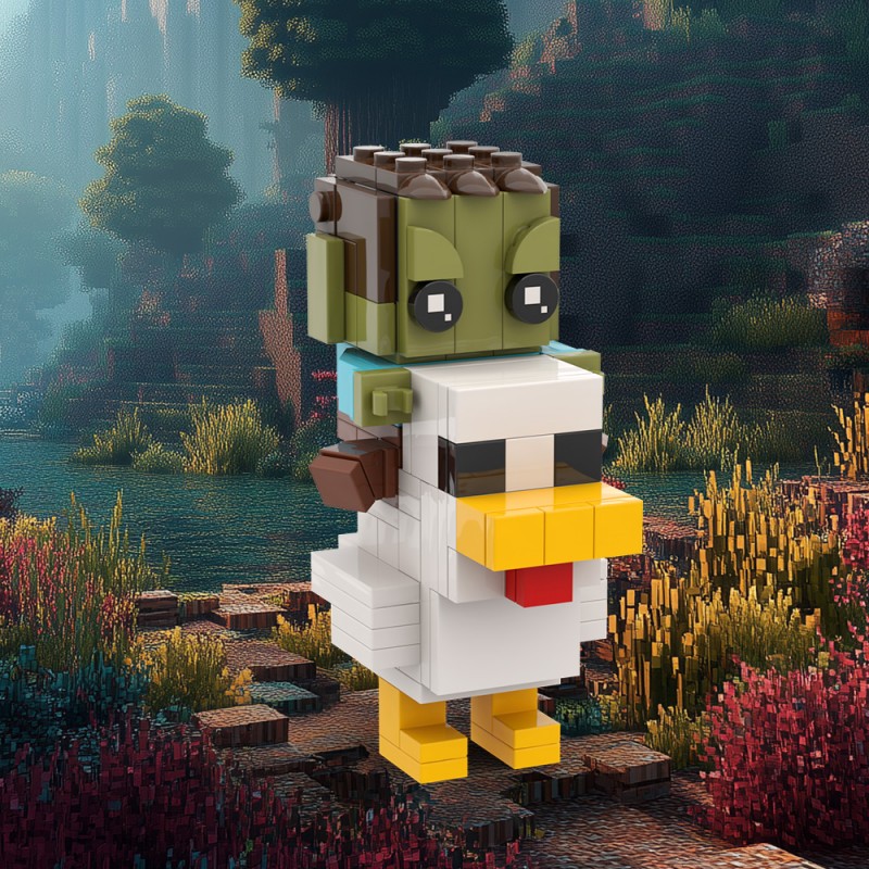 GOBRICKS MOC A2159Y01 My World—Chicken Knight - YWOBB