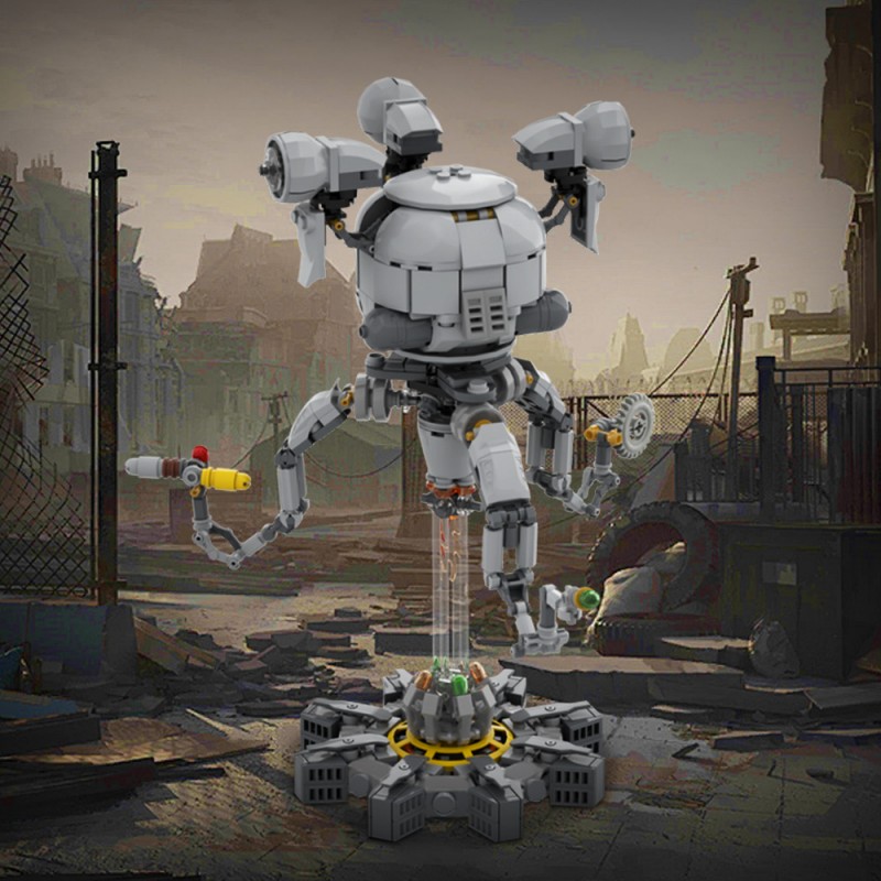 GOBRICKS MOC 200421 fallout Mister Handy Deluxe - YWOBB