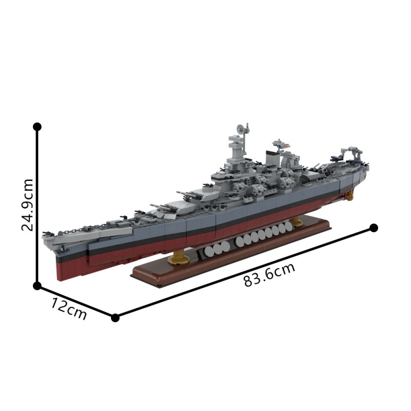 GOBRICKS MOC 202011 Iowa Class Battleship USS Missouri - YWOBB
