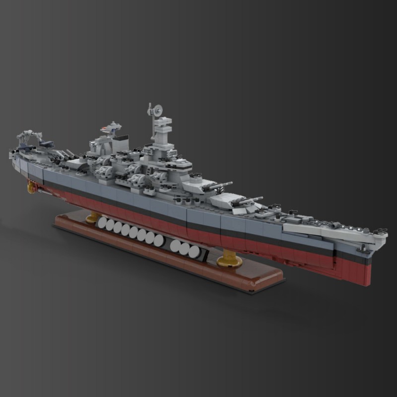 GOBRICKS MOC 202011 Iowa Class Battleship USS Missouri - YWOBB