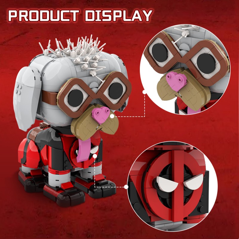 GOBRICKS MOC A2151 Deadpool dog - YWOBB