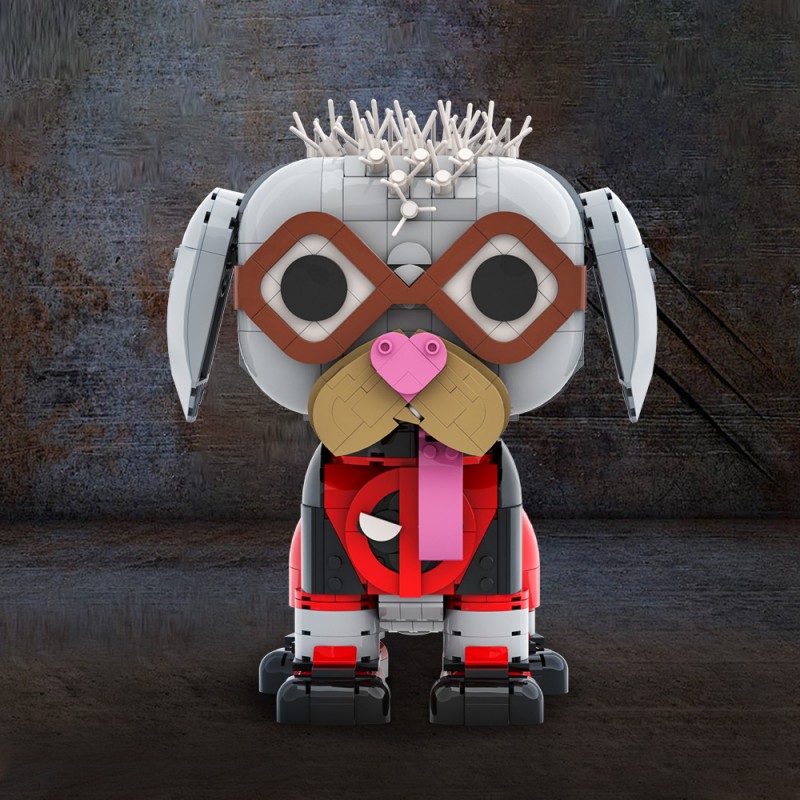 GOBRICKS MOC A2151 Deadpool dog - YWOBB