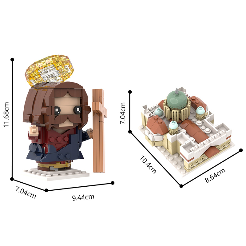 GOBRICKS MOC A2153 Religion - Church Jesus - YWOBB