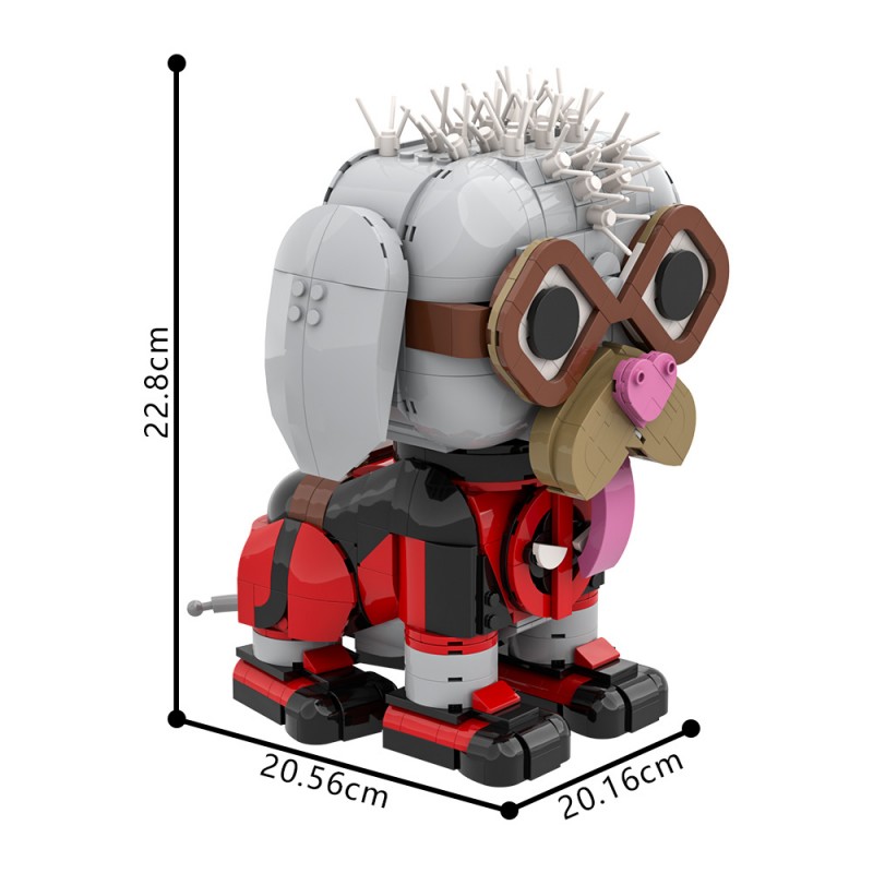 GOBRICKS MOC A2151 Deadpool dog - YWOBB
