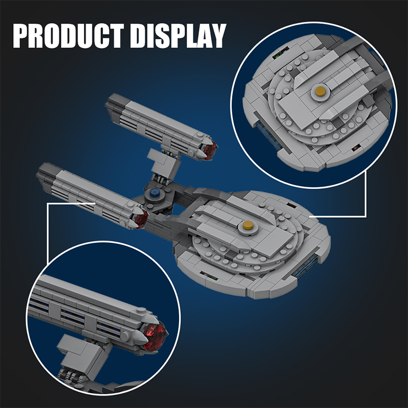 GOBRICKS MOC A1909 Star Trek NX-01 Enterprise - YWOBB