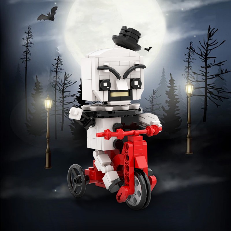 GOBRICKS MOC A2150 Art the Clown-Bicycle clown - YWOBB