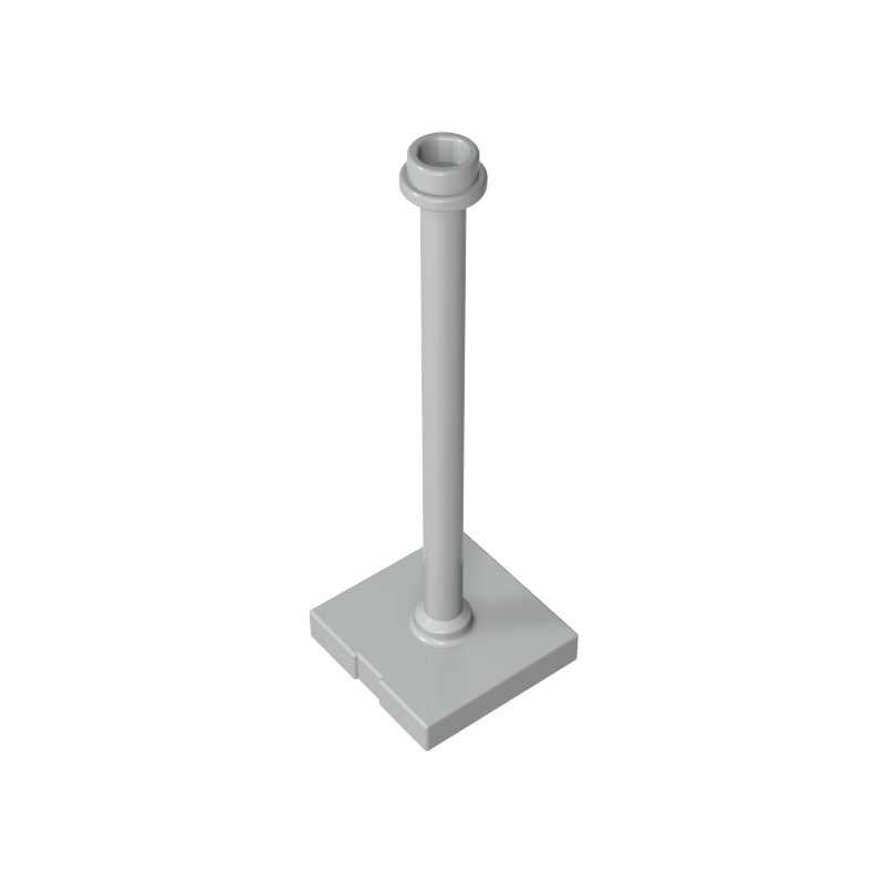 GOBRICKS GDS-90369 Support 2 x 2 x 5 Bar on Tile Base with Hollow Stud and Stop Ring - YWOBB