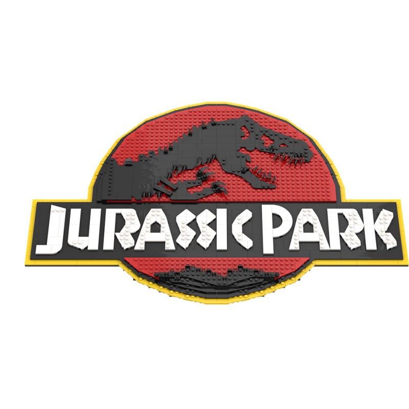 GOBRICKS MOC 211353 Jurassic Park Logo Wall Display - YWOBB