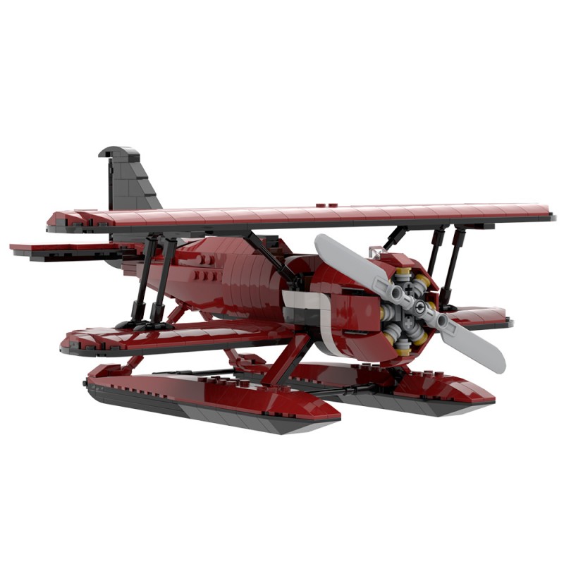 GOBRICKS MOC A2285 Acrobatic seaplane - YWOBB