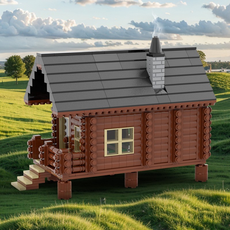 GOBRICKS MOC A2290 Wood Cabin - YWOBB