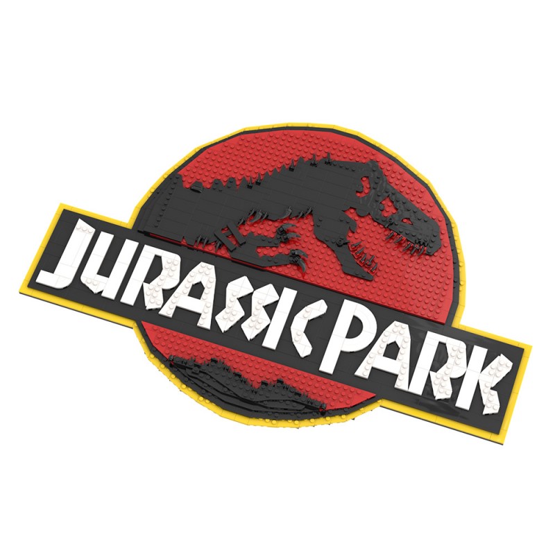 GOBRICKS MOC 211353 Jurassic Park Logo Wall Display - YWOBB