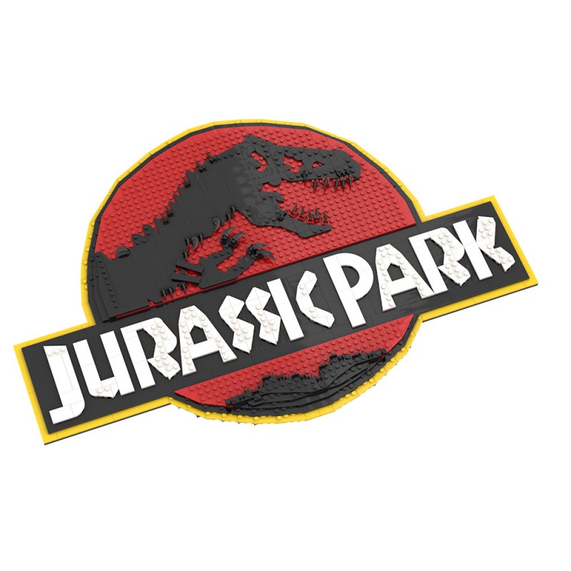 GOBRICKS MOC 211353 Jurassic Park Logo Wall Display - YWOBB