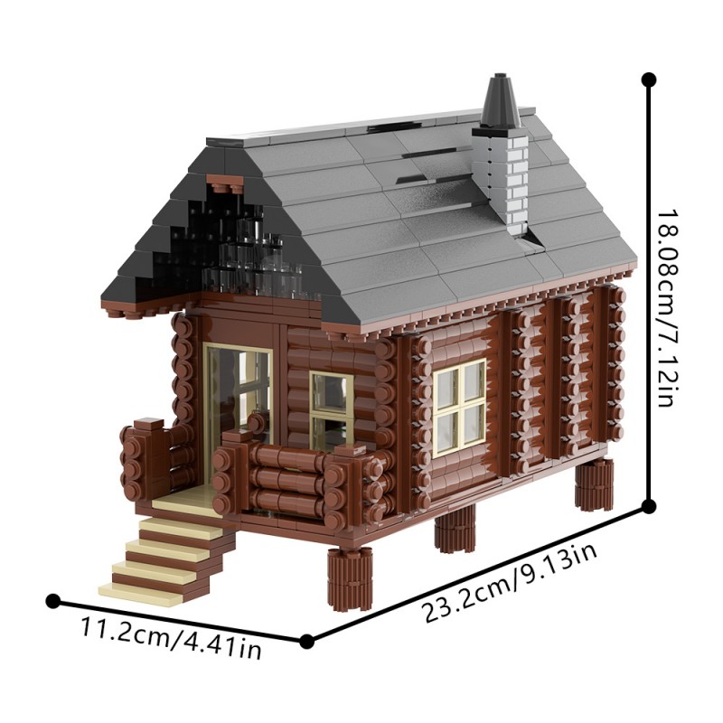 GOBRICKS MOC A2290 Wood Cabin - YWOBB