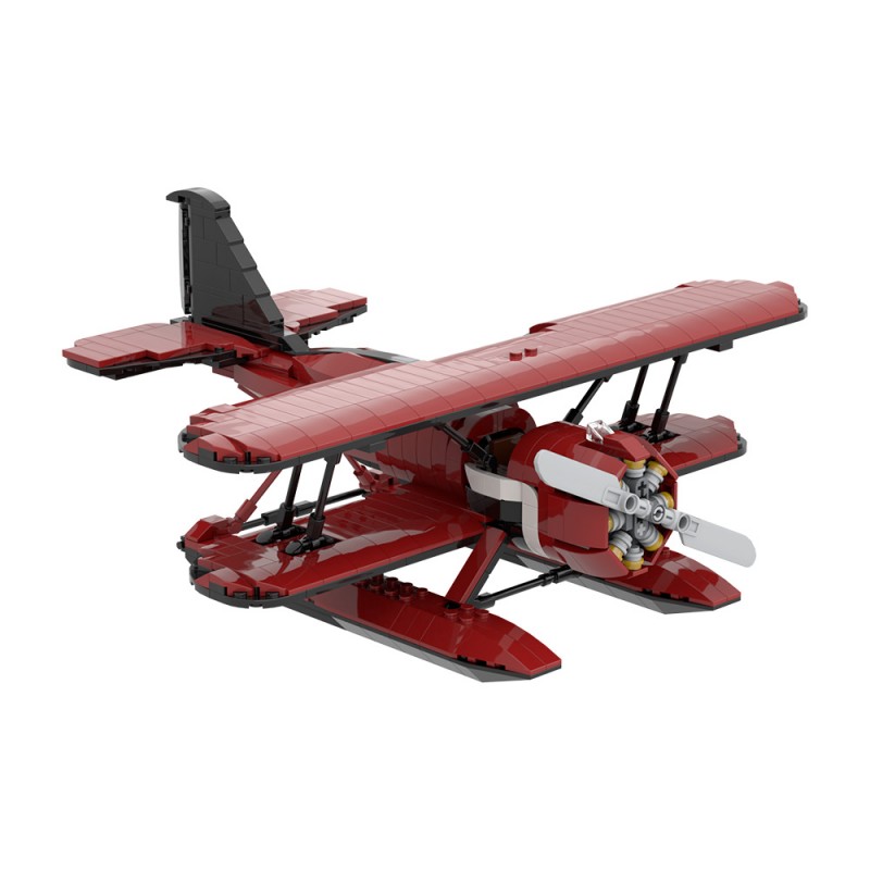 GOBRICKS MOC A2285 Acrobatic seaplane - YWOBB