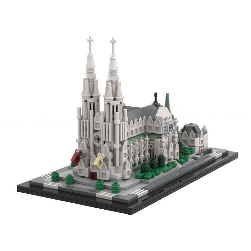 GOBRICKS MOC 214496 St. Patrick's Cathedral 1:800 - YWOBB