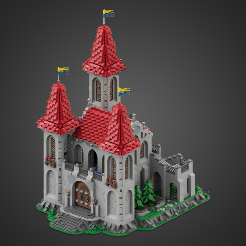 GOBRICKS MOC 218664 Black Knights Rose Castle - YWOBB