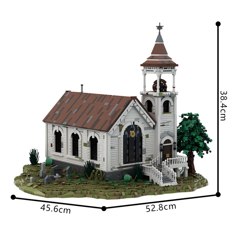 GOBRICKS MOC 181146 Western Church - Valentine Red Dead Redemption 2 - YWOBB