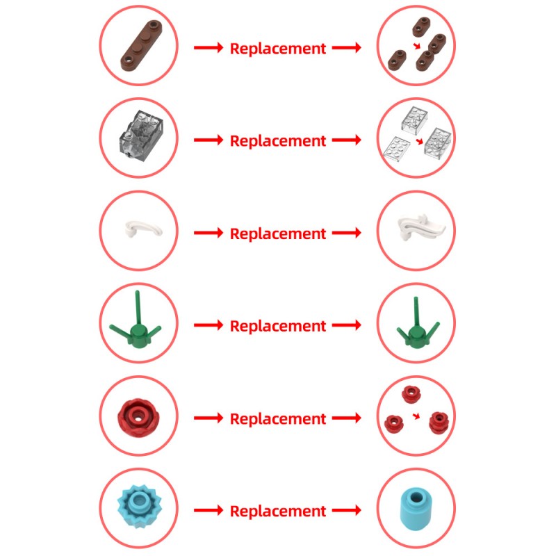 GOBRICKS MOC 218664 Black Knights Rose Castle - YWOBB
