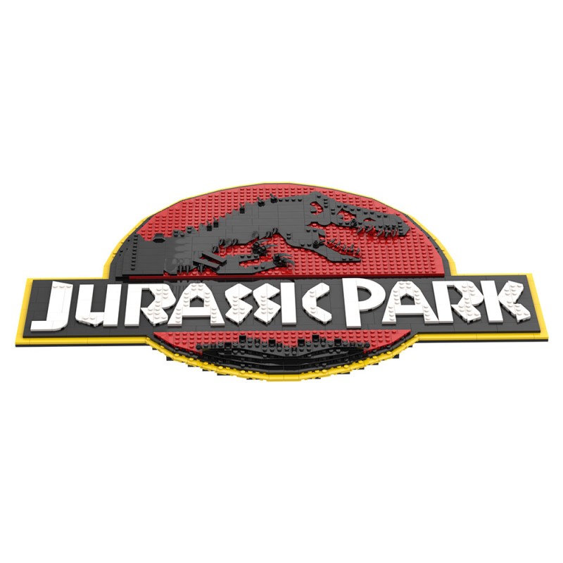 GOBRICKS MOC 211353 Jurassic Park Logo Wall Display - YWOBB