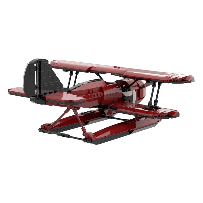 GOBRICKS MOC A2285 Acrobatic seaplane - YWOBB
