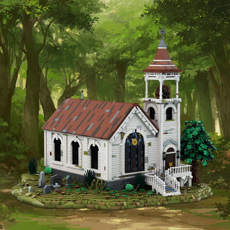 GOBRICKS MOC 181146 Western Church - Valentine Red Dead Redemption 2 - YWOBB