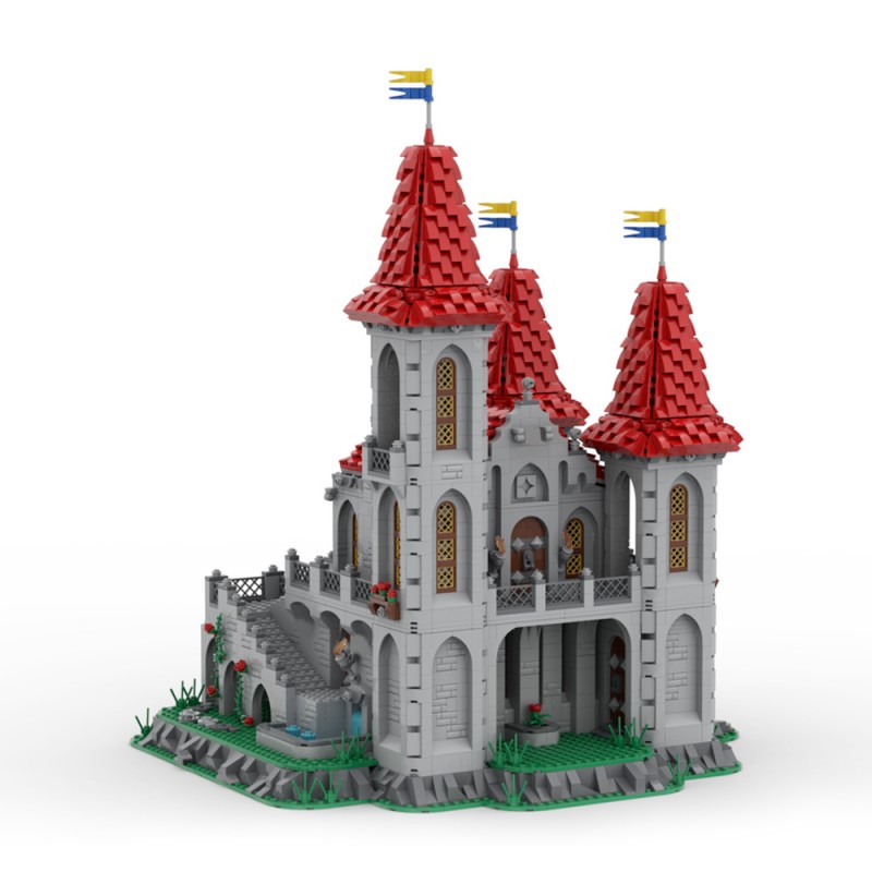 GOBRICKS MOC 218664 Black Knights Rose Castle - YWOBB