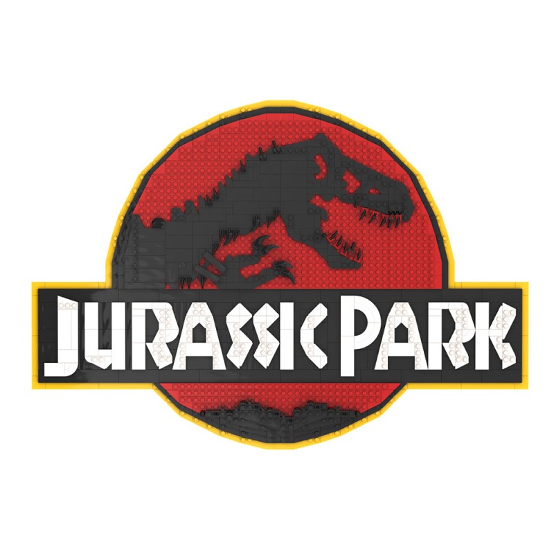 GOBRICKS MOC 211353 Jurassic Park Logo Wall Display - YWOBB