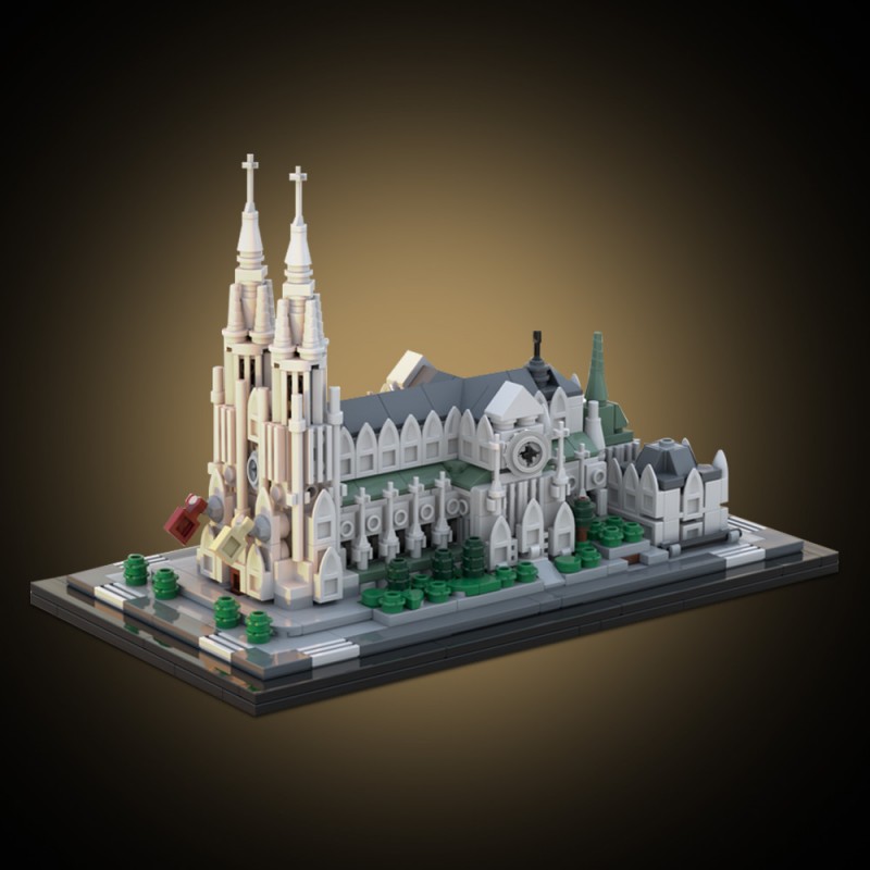 GOBRICKS MOC 214496 St. Patrick's Cathedral 1:800 - YWOBB