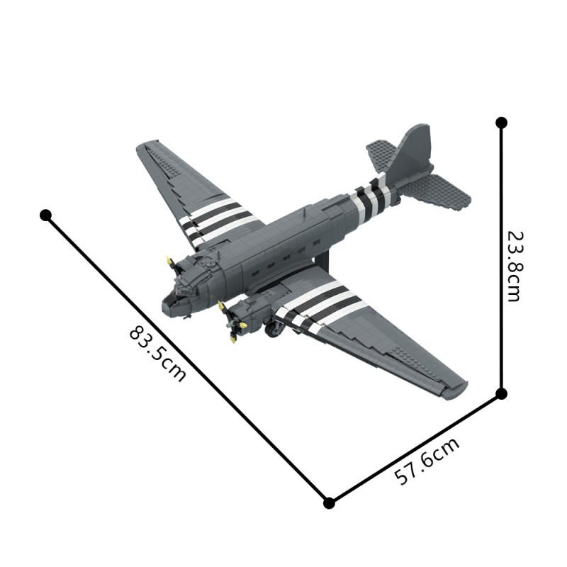 GOBRICKS MOC 199632 C-47 Skytrain Dakota - YWOBB
